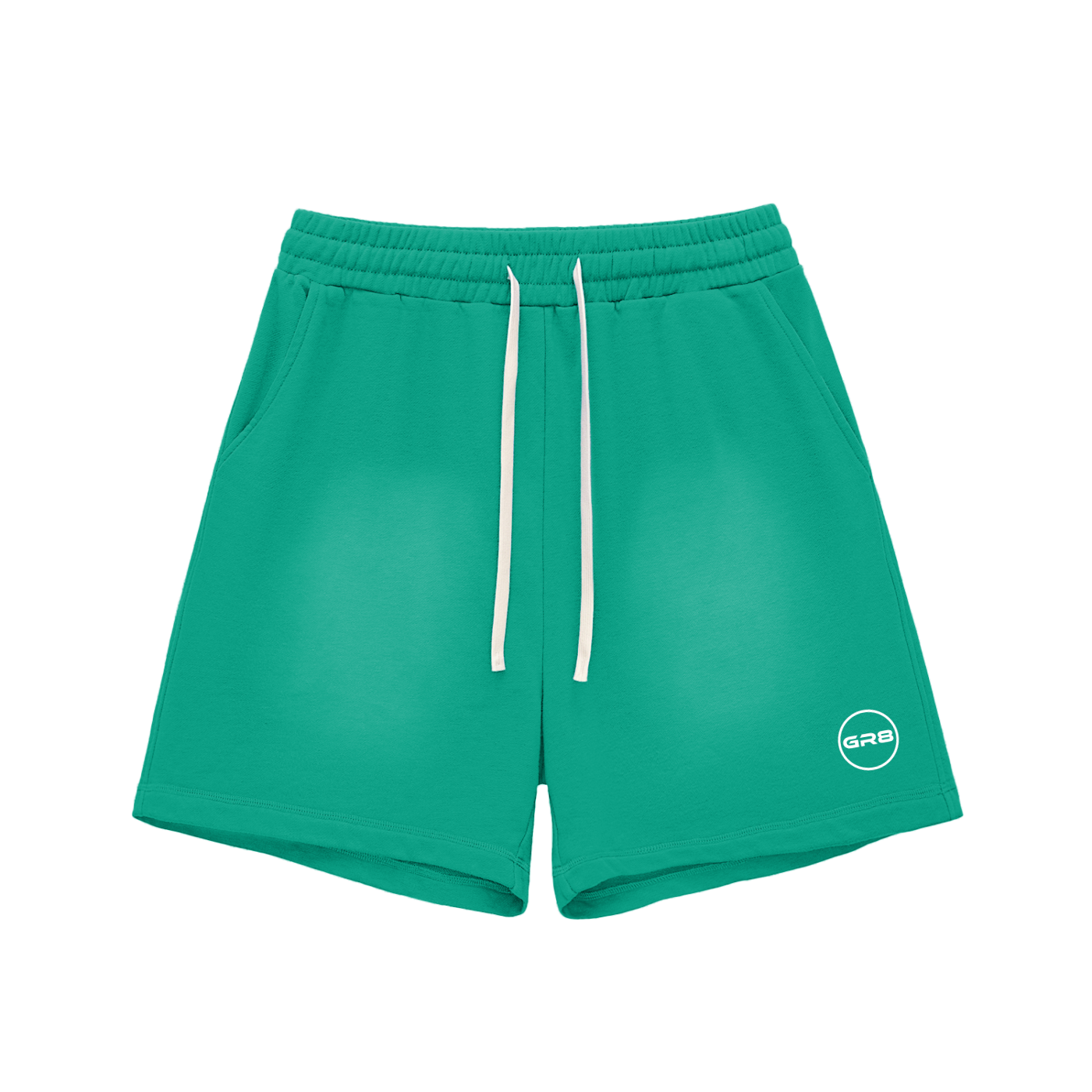 GR8 Unisex Sun Fade Raw Edge Cotton Shorts