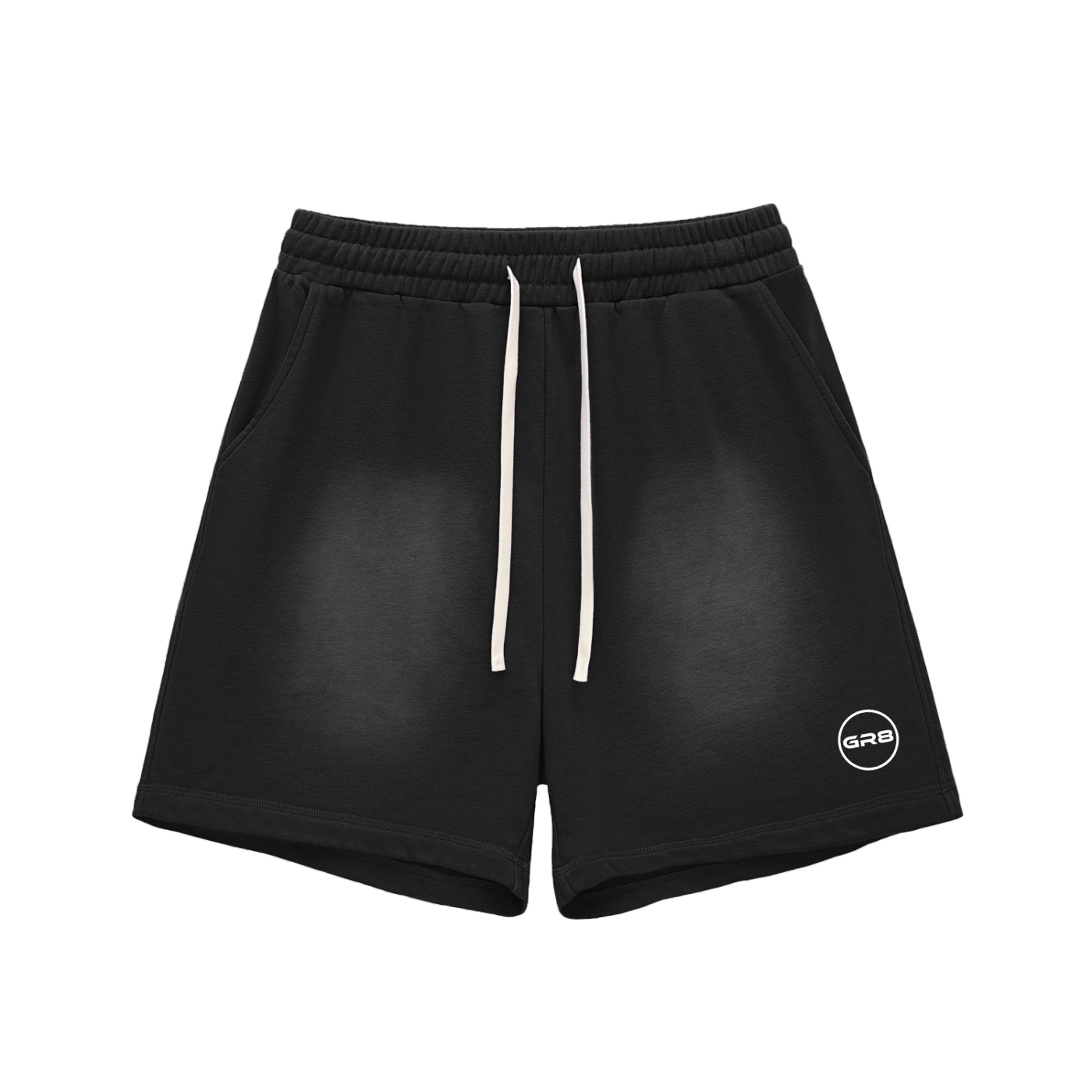 GR8 Unisex Sun Fade Raw Edge Cotton Shorts