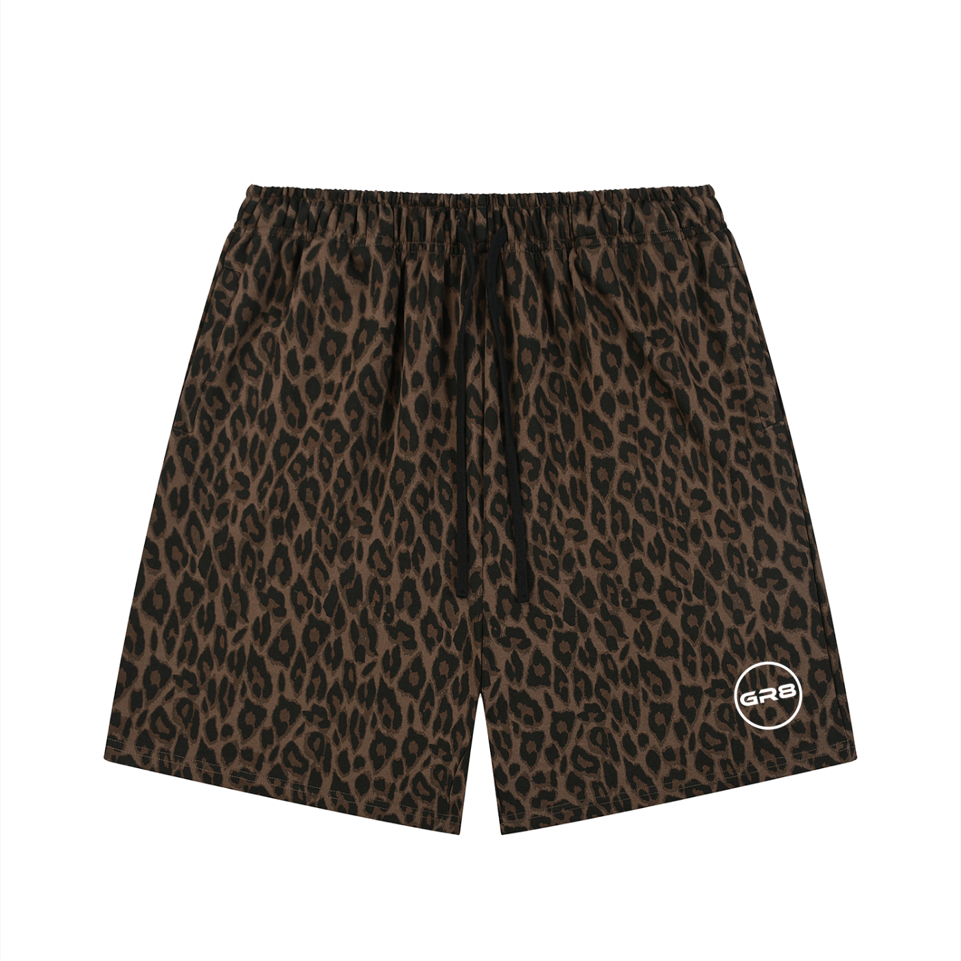 GR8 Unisex Heavyweight Leopard Drawstring Shorts