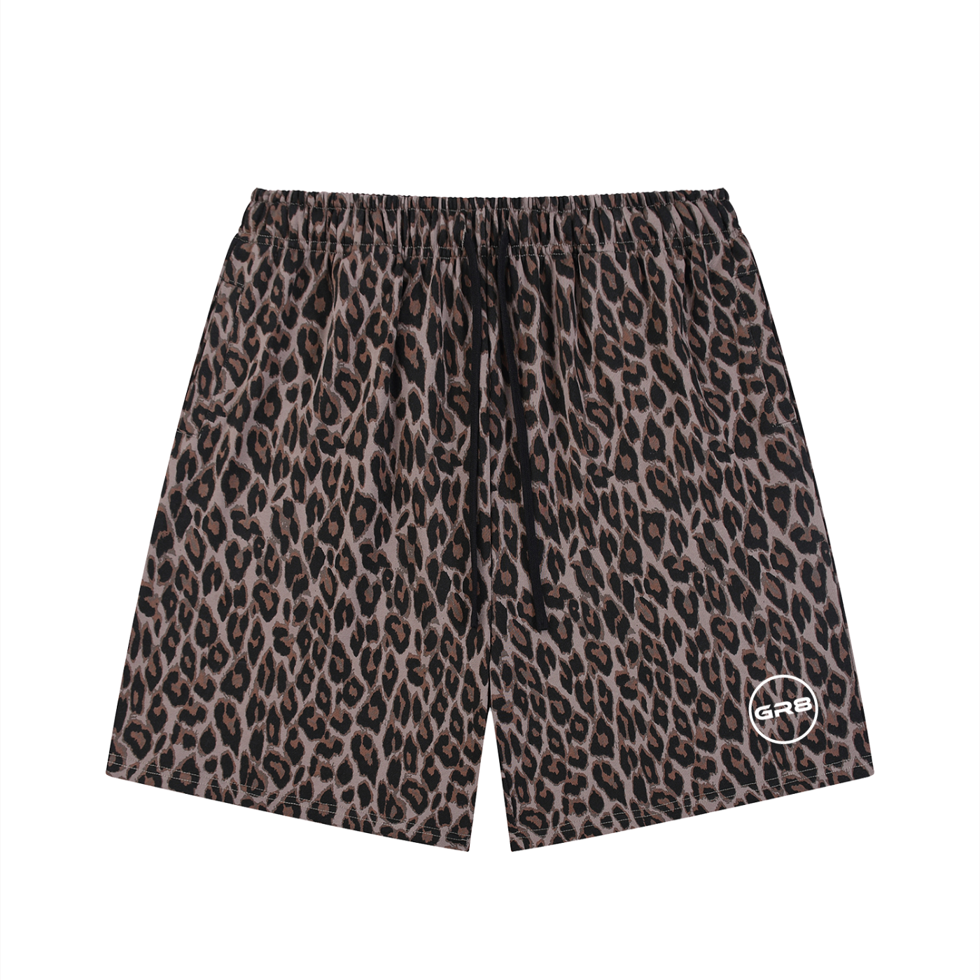 GR8 Unisex Heavyweight Leopard Drawstring Shorts