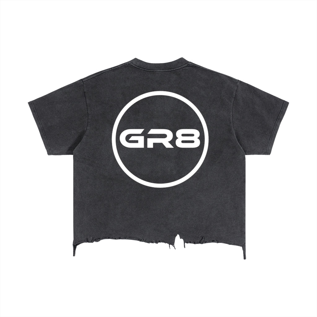 GR8 Vintage Wash Boxy Distressed Hem T-Shirt