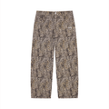 GR8 Unisex Vintage Wash Leopard Wide Leg Jeans