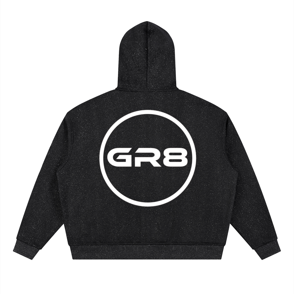 GR8 Unisex Sparkles Full Zip Boxy Hoodie