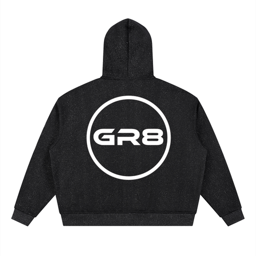 GR8 Unisex Sparkles Full Zip Boxy Hoodie