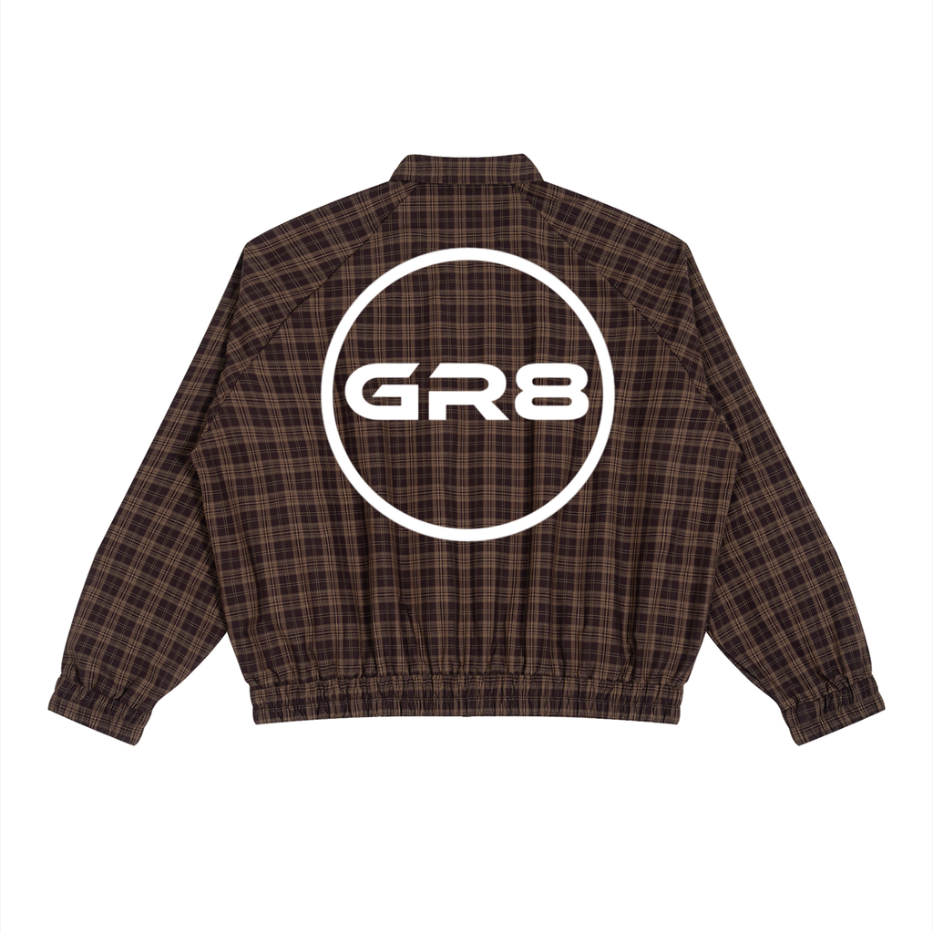 GR8 Unisex Plaid Full-Zip Track Jacket