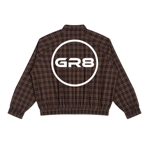 GR8 Unisex Plaid Full-Zip Track Jacket