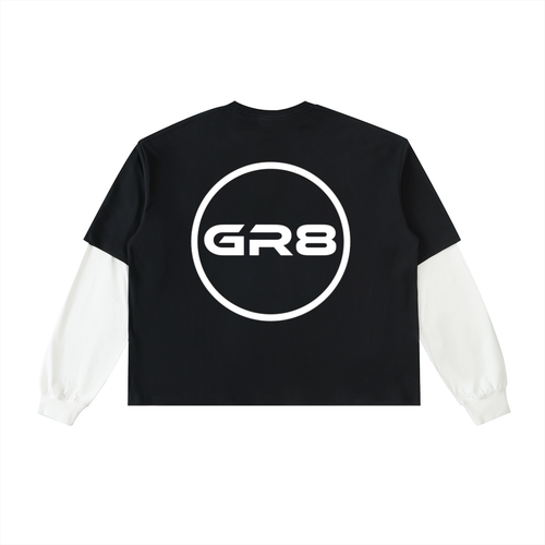 GR8 Layered Contrast Sleeve Cotton T-Shirt