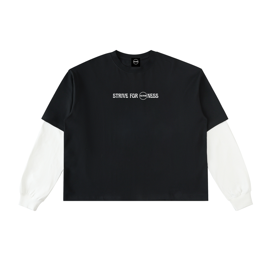 GR8 Layered Contrast Sleeve Cotton T-Shirt