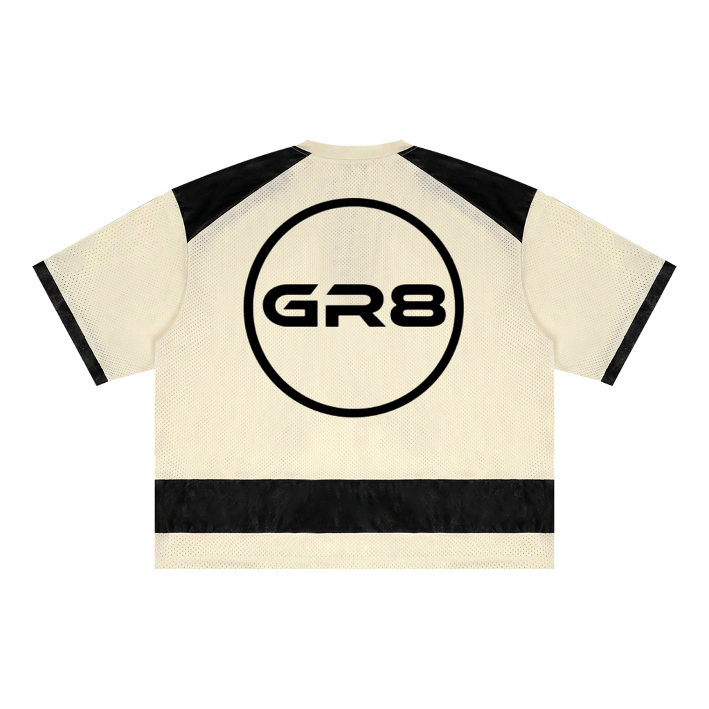 GR8 Unisex Raglan Sleeve Mesh Boxy T-Shirt