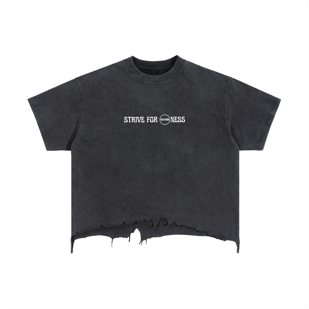 GR8 Vintage Wash Boxy Distressed Hem T-Shirt