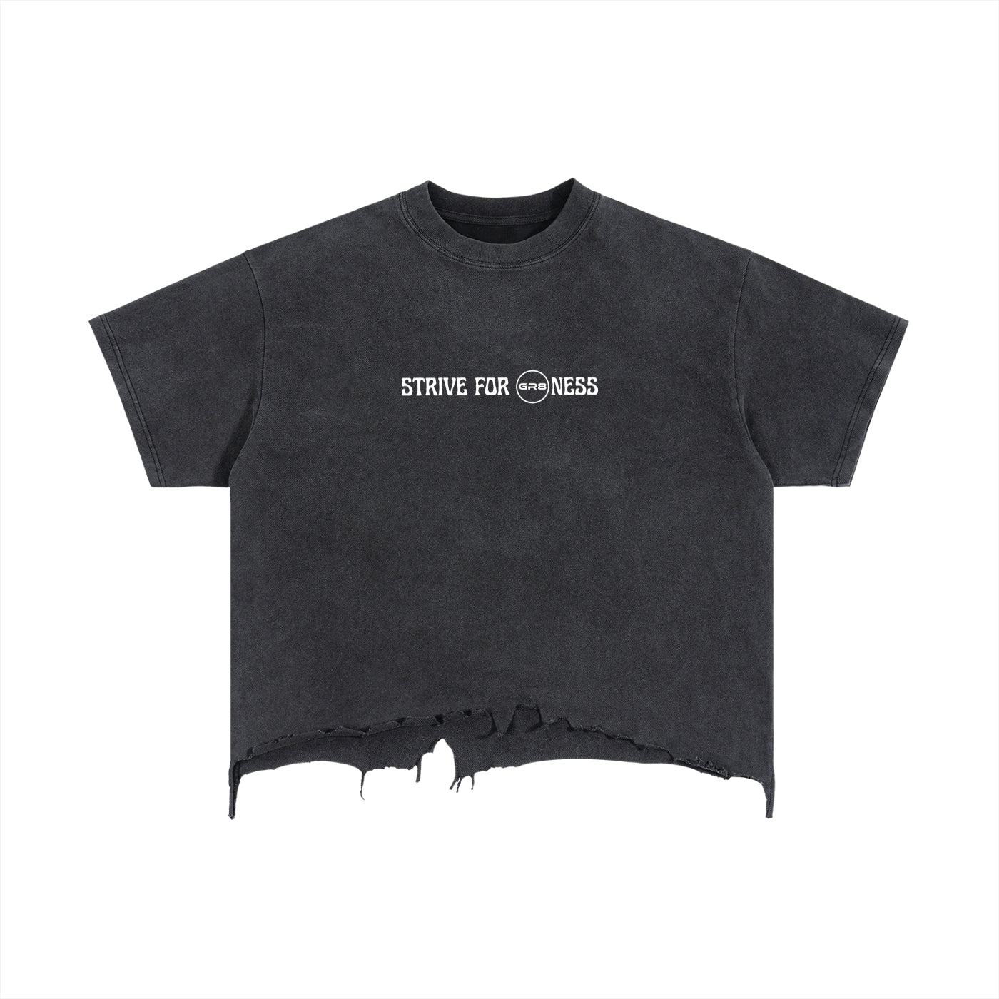 GR8 Vintage Wash Boxy Distressed Hem T-Shirt