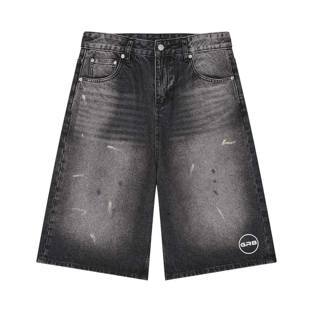 GR8 Men’s Vintage Wash Wide Leg Denim Shorts