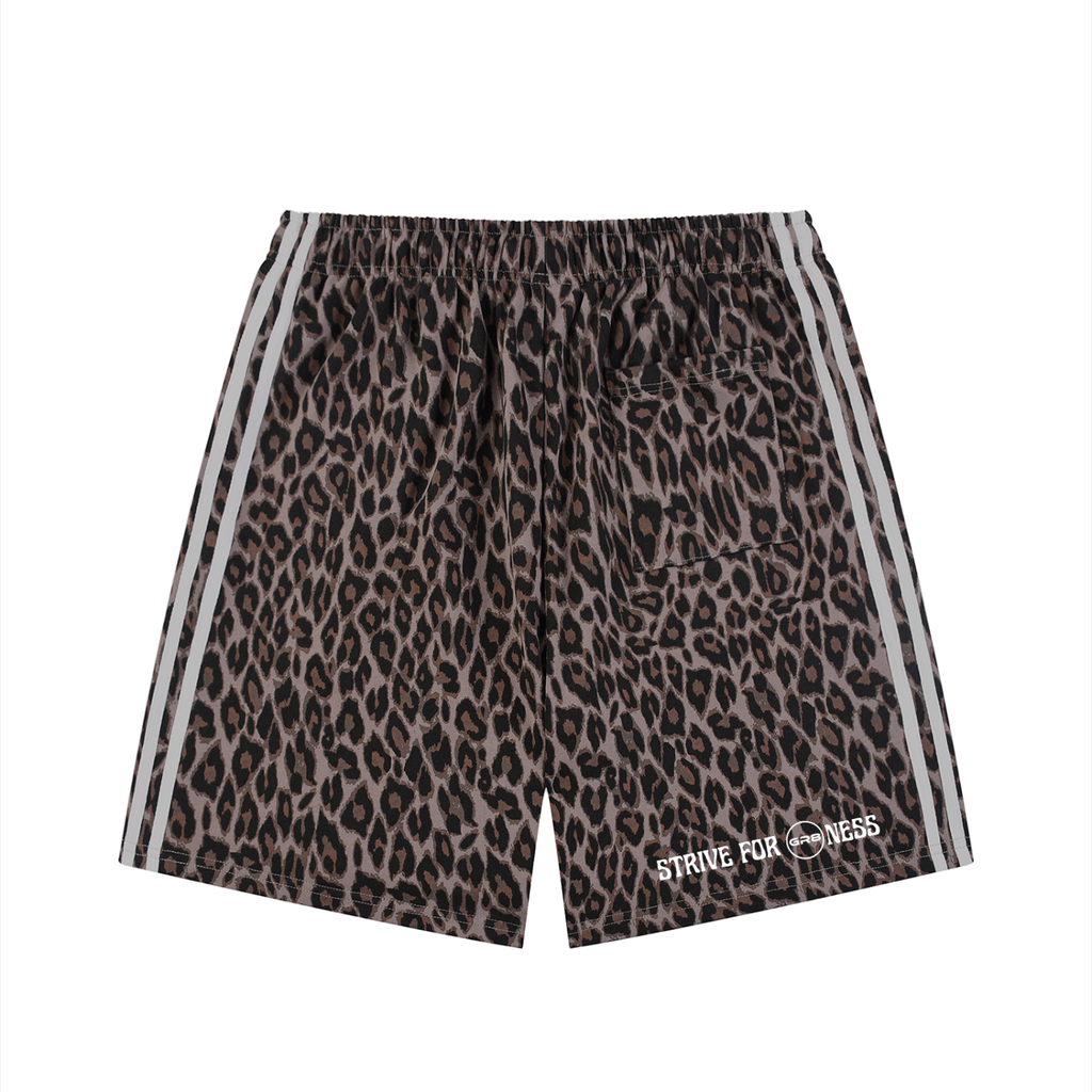 GR8 Unisex Heavyweight Leopard Drawstring Shorts