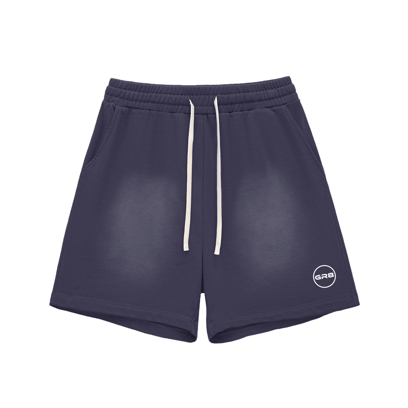 GR8 Unisex Sun Fade Raw Edge Cotton Shorts